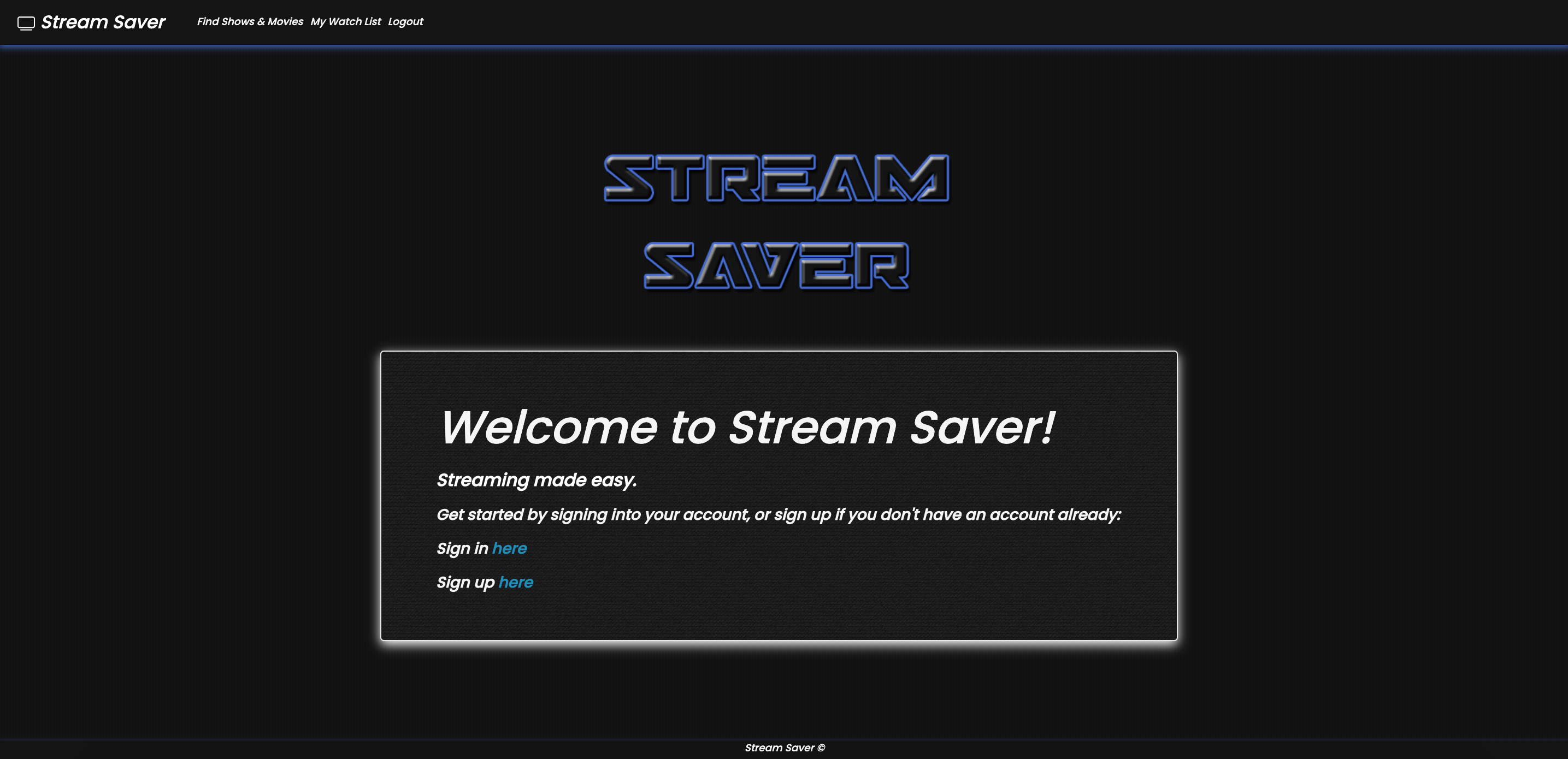 stream saver